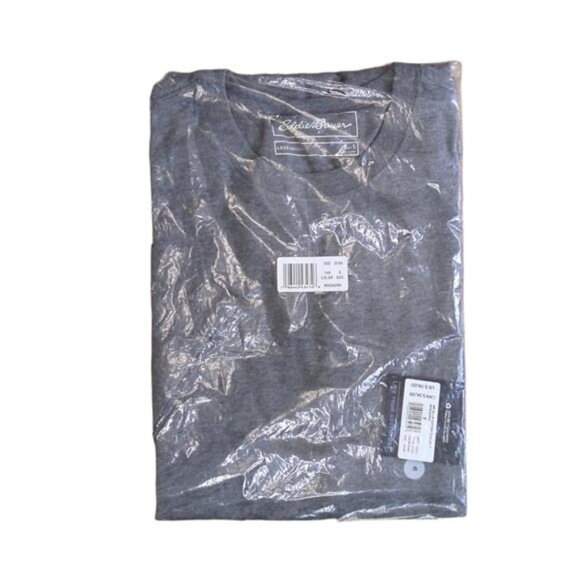 Eddie Bauer Heather Grey Legend Wash Short-Sleeve Classic T-Shirt Men's (S & M) - Picture 3 of 6
